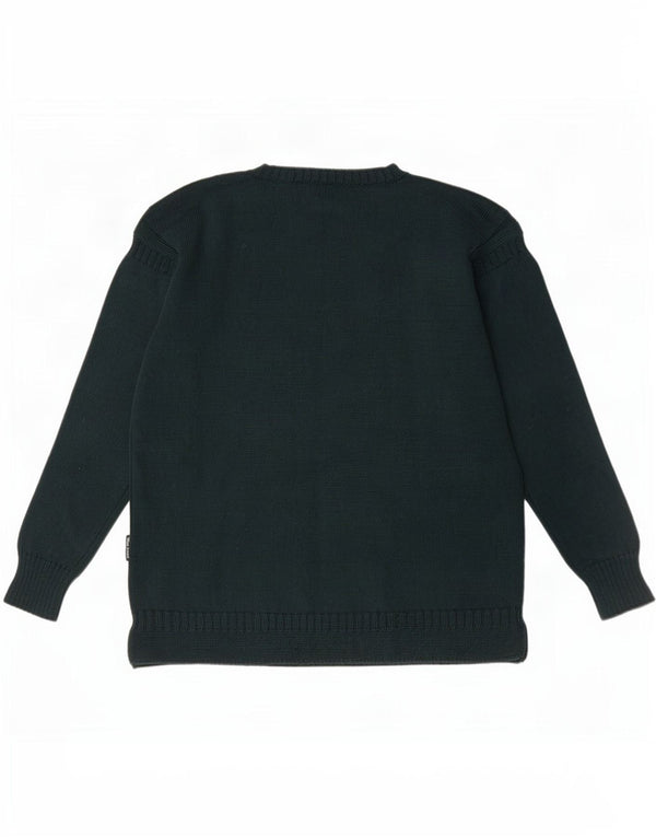 WoolOvers Pull à col rond pour homme XL en laine verte