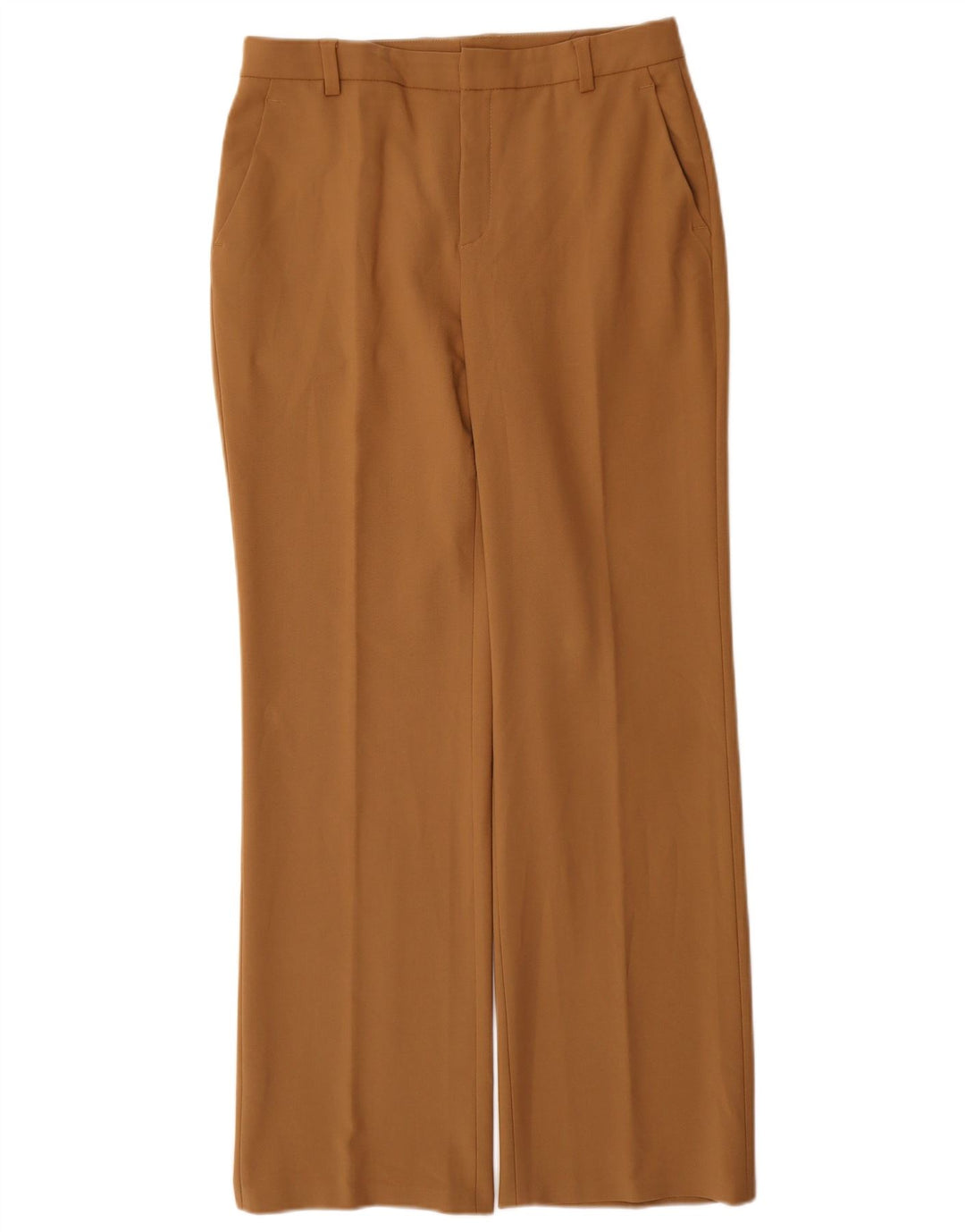 Zara Pantalon Chino Droit Femme EU 40 Medium W30 L31 Marron