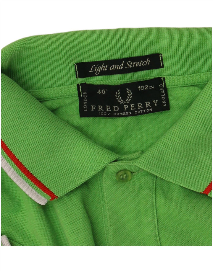 Fred Perry Polo Homme Vert Moyen Coton