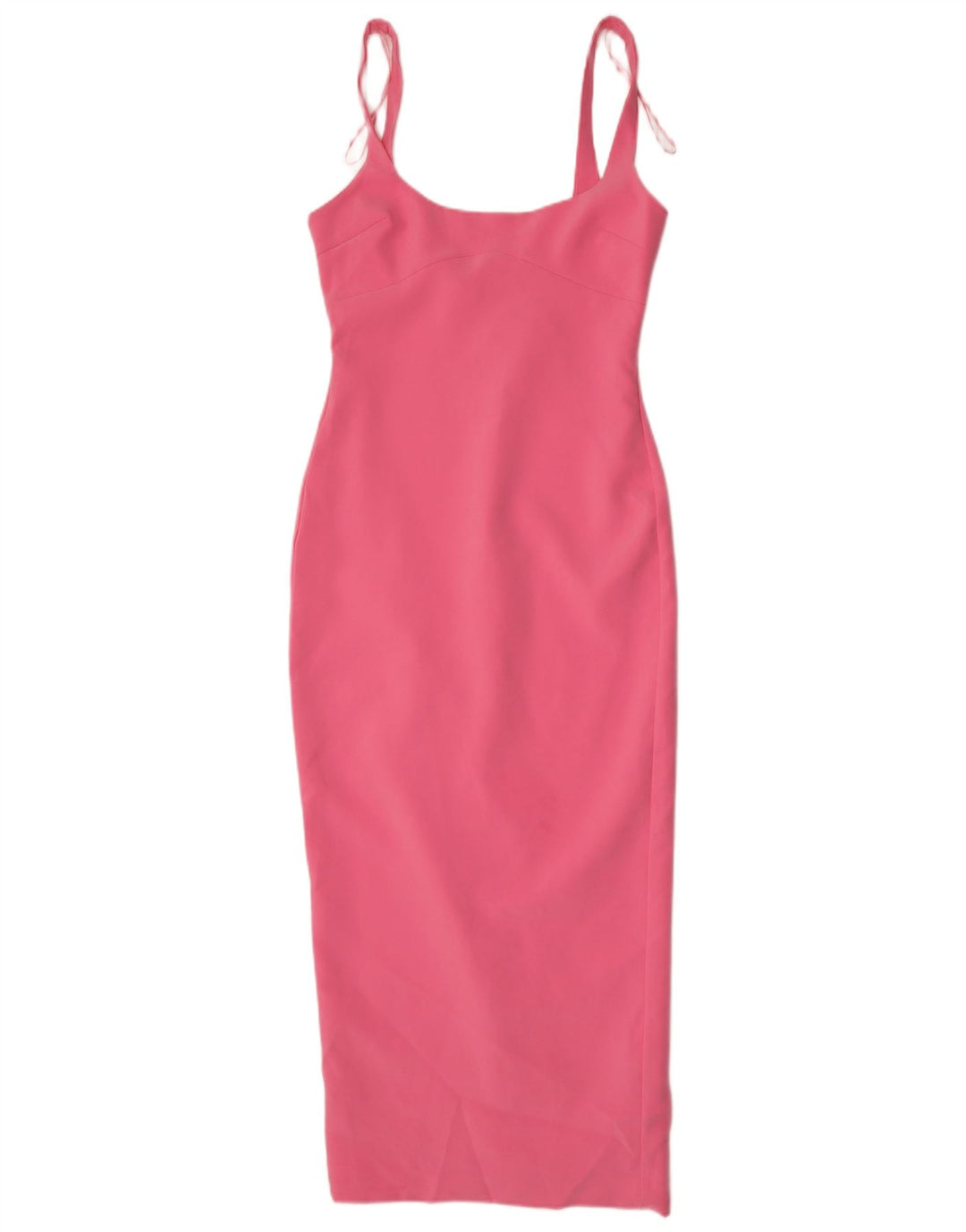 Zara Robe moulante sans manches pour femme UK 12 Polyester rose moyen