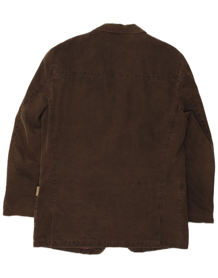 Camel Active Veste Blazer 2 Boutons Homme IT 50 Large Marron Coton