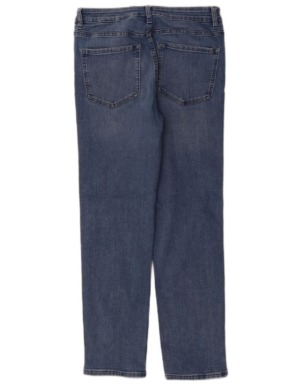 Marks & Spencer Jean droit pour femme UK 12 Medium W30 L29 Bleu Coton