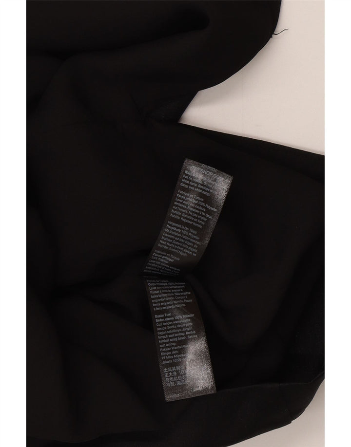 Topshop Mini robe à épaules dénudées pour femme UK 10 Petit Noir Polyester