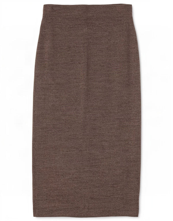 Zara Femme Jupe Midi Taille Haute Petit W26 Coton Marron
