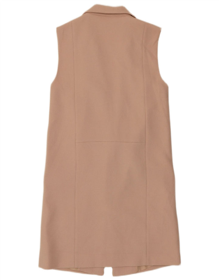 Oasis Gilet Long Femme UK 8 Petit Rose Polyester