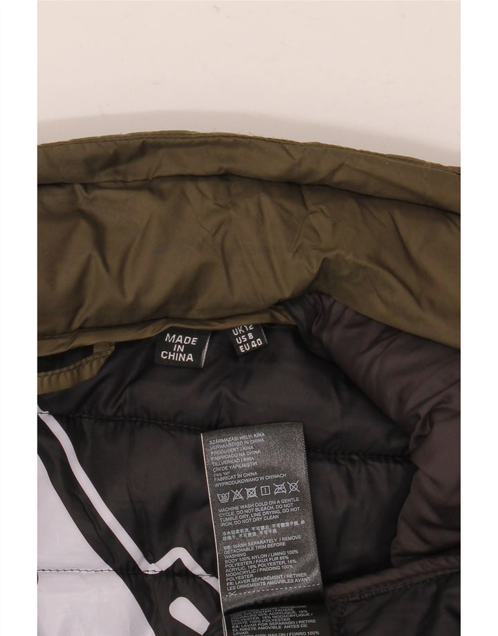 Superdry Veste rembourrée pour femme UK 12 Medium Khaki Nylon