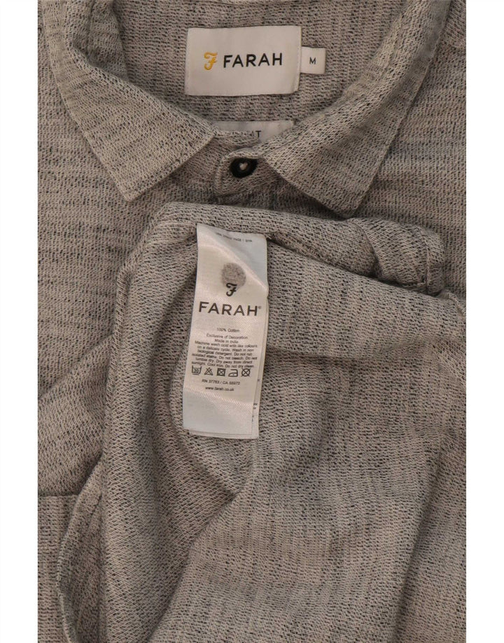 Farah Chemise Homme Gris Moyen Moucheté Coton