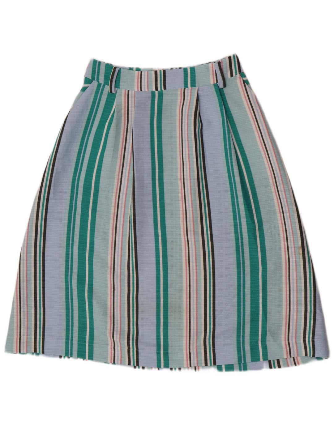 Oasis Jupe trapèze pour femme UK 10 Small W27 Bleu rayé Polyester