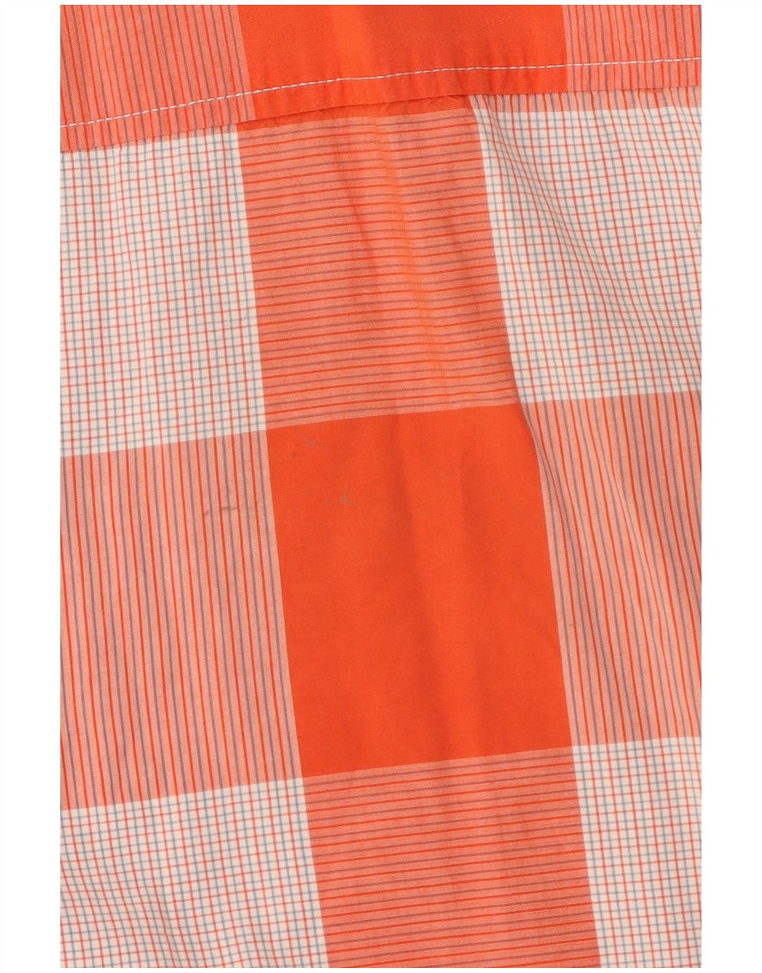Wrangler Chemise à manches courtes pour homme Coupe régulière 2XL Orange à carreaux en coton