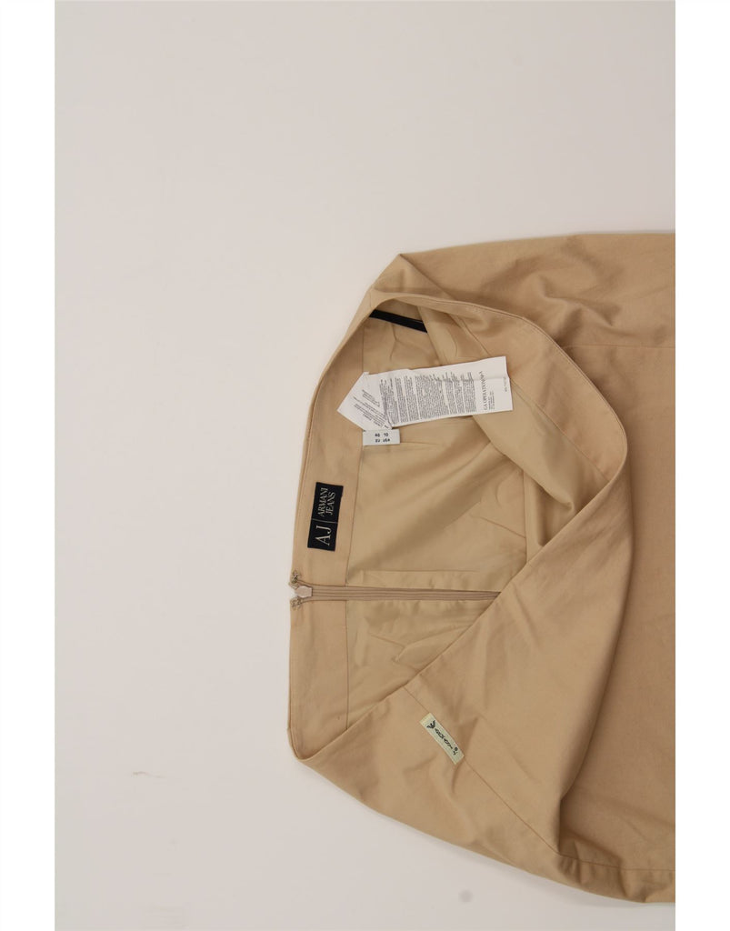 ARMANI Womens Straight Skirt EU 46 XL W36  Beige Polyester Vintage Armani and Second-Hand Armani from Messina Hembry 