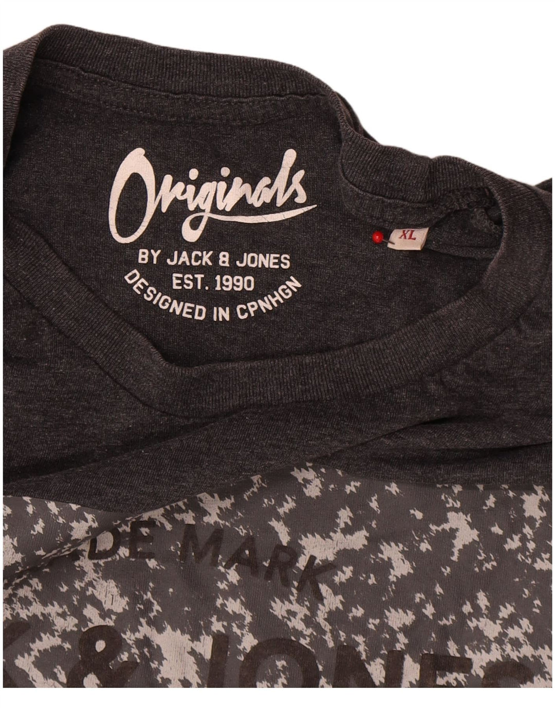 Jack & Jones T-Shirt Graphique Homme Gris XL Coton