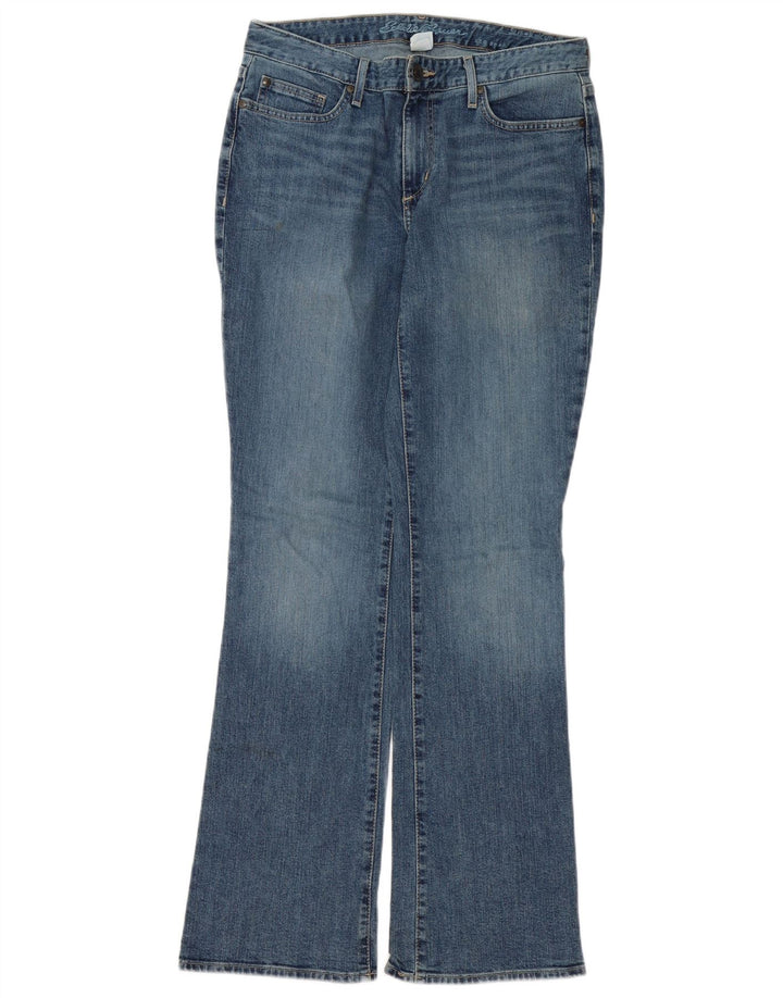 EDDIE BAUER Jean bootcut légèrement courbé pour femme US 8 Medium W32 L34 Bleu