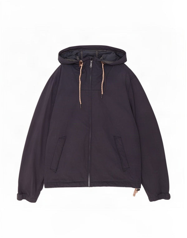 Fat Face Veste coupe-vent à capuche pour homme UK 36 Small Bleu marine Coton
