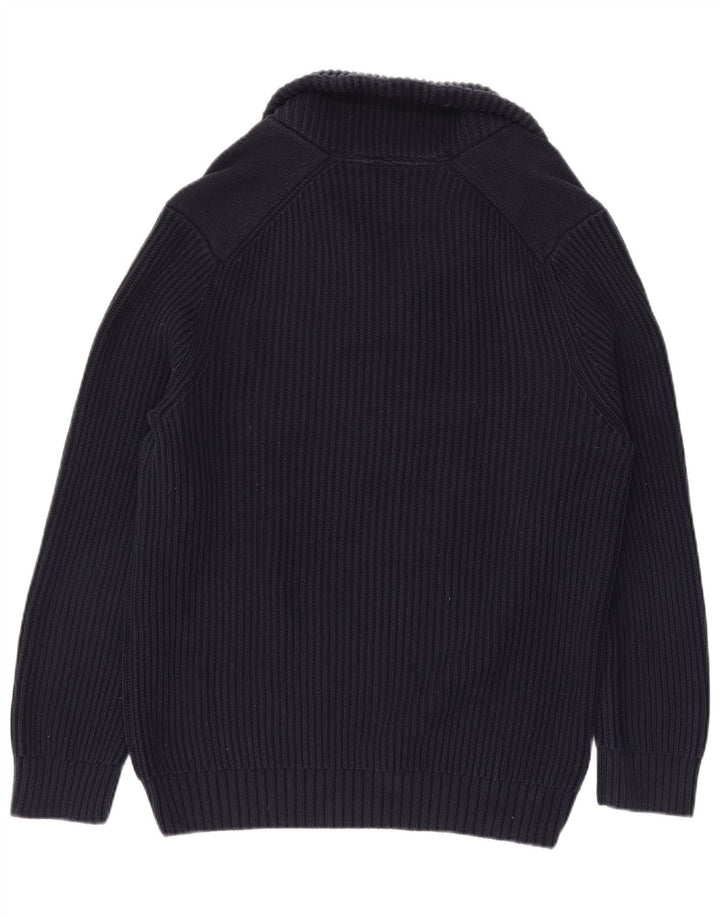 DKNY Pull col châle pour homme XL Bleu marine