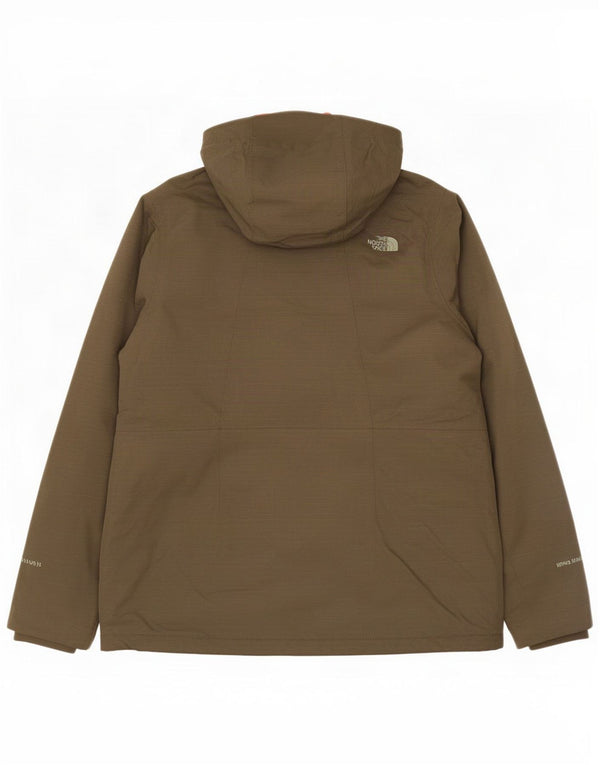The North Face Veste rembourrée à capuche pour femme UK 16 Large Khaki Nylon