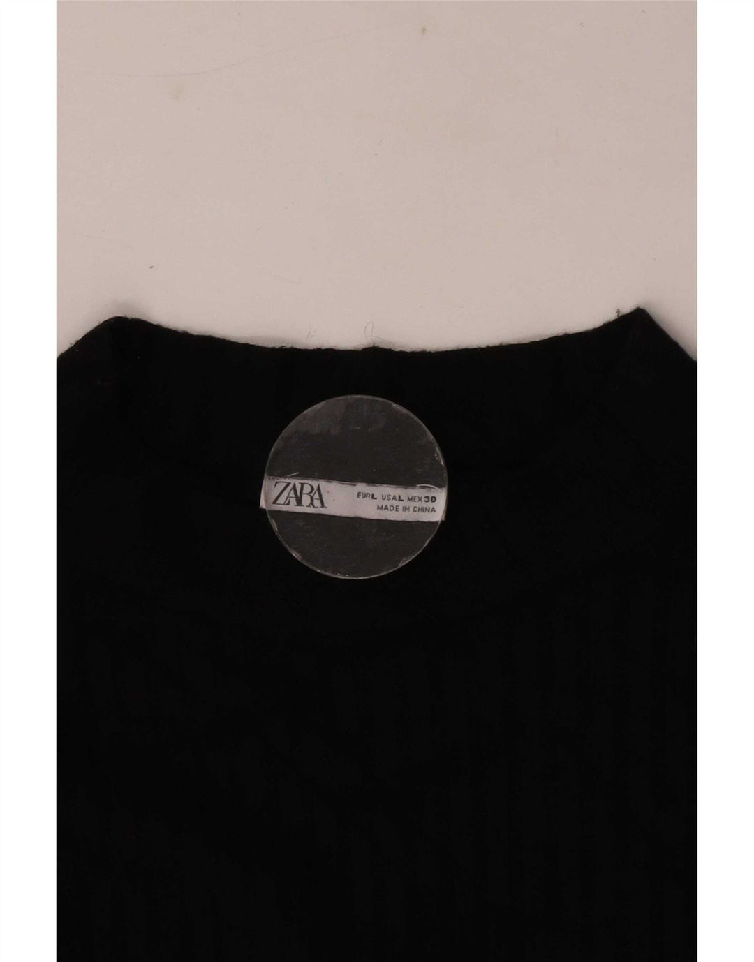 Zara Haut à manches longues pour femme UK 14 Large Noir