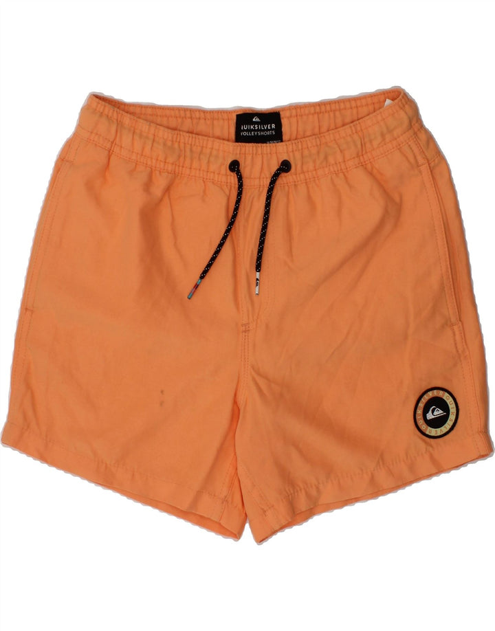 QUIKSILVER Boys Sport Shorts 11-12 Years Medium  Orange Polyester | Vintage Quiksilver | Thrift | Second-Hand Quiksilver | Used Clothing | Messina Hembry 