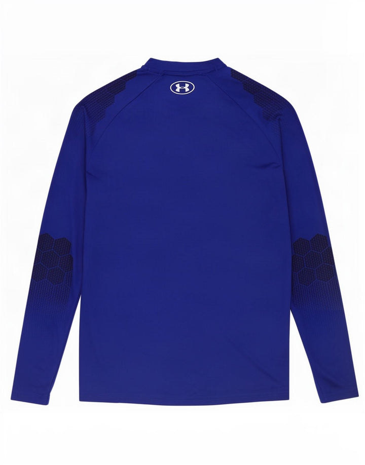 Under Armour Haut à Manches Longues Homme Bleu Moyen Spotted Polyester