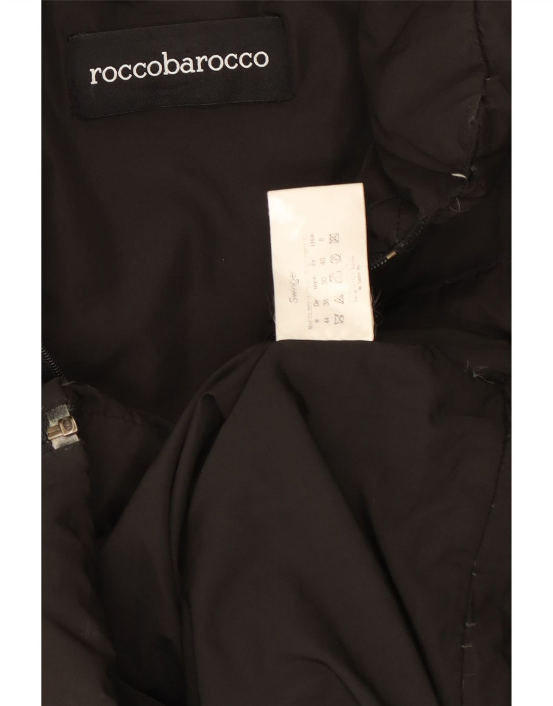 Roccobarocco Manteau rembourré pour femme US 8 Noir moyen