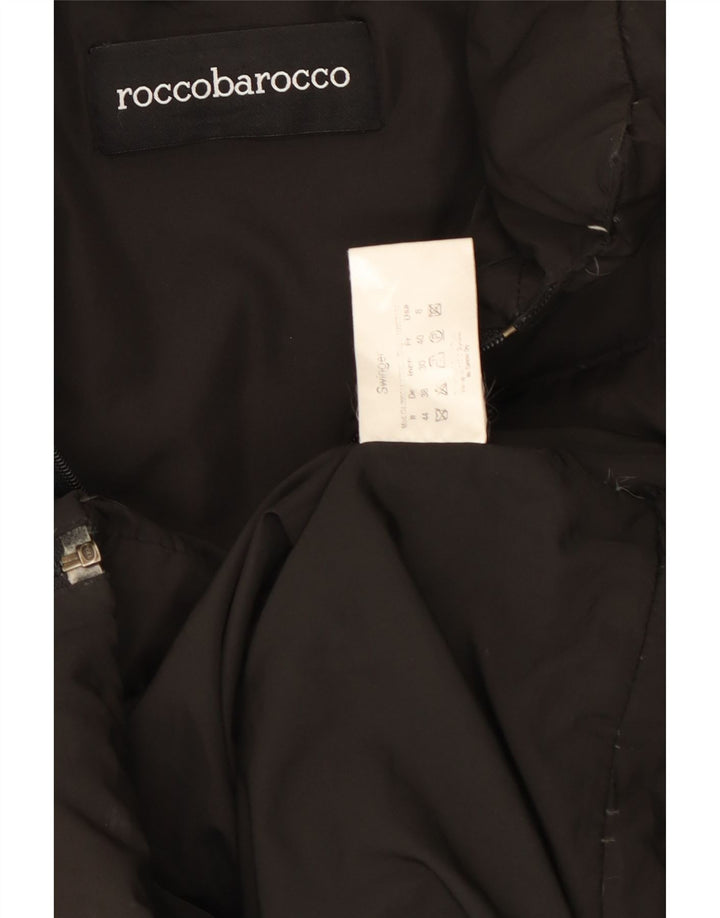 Roccobarocco Manteau rembourré pour femme US 8 Noir moyen