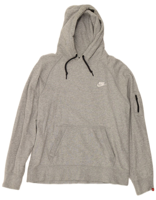 NIKE Pull à capuche pour homme en coton gris Large