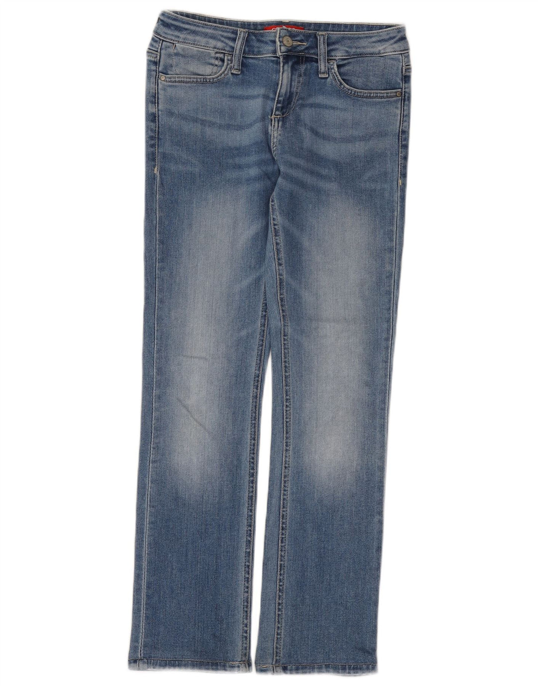 Guess Jean Droit Femme W27 L28 Bleu Coton
