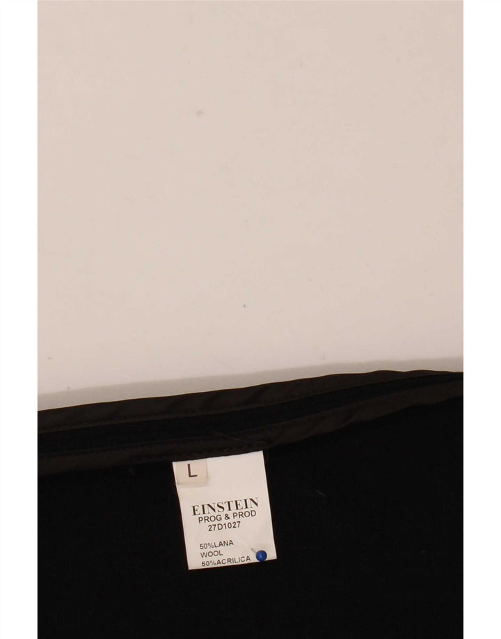 Einstein Manteau Femme UK 14 Grande Laine Noire