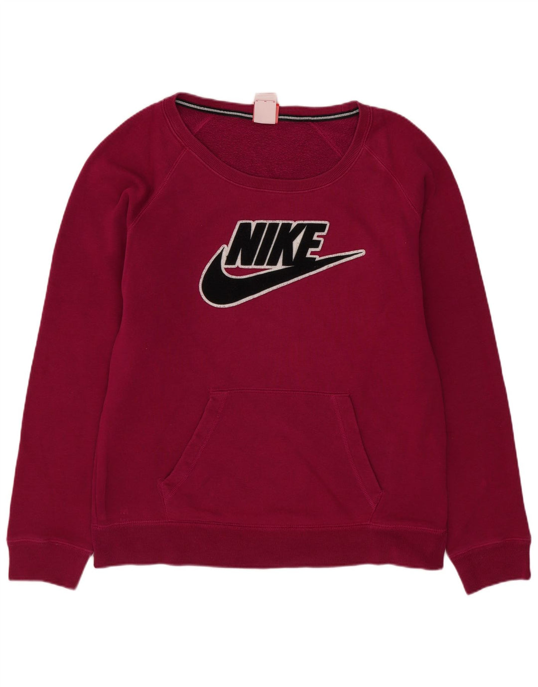 Nike Sweat-shirt graphique pour femme UK 14 en coton rose moyen