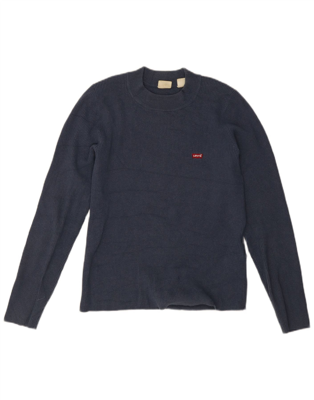 Levi's Top Manches Longues Femme UK 14 Large Bleu Marine Acrylique