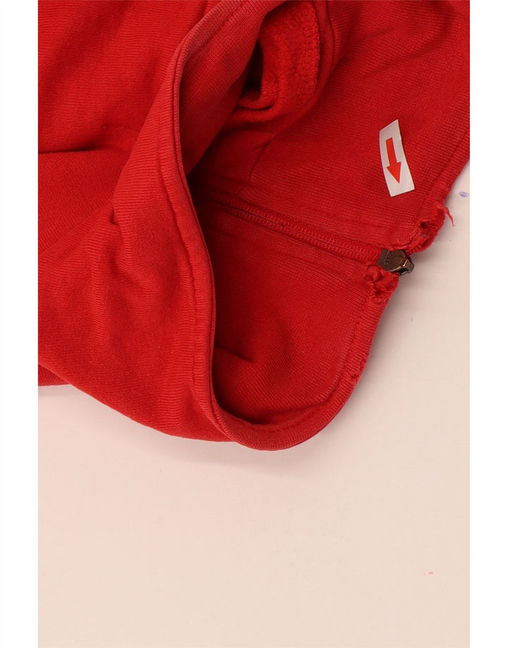 Kappa Sweat-shirt à col zippé pour homme en coton rouge 3XL