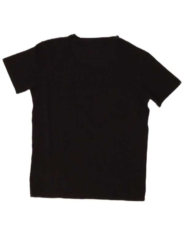 Massimo Dutti T-shirt slim à manches courtes pour homme Noir moyen