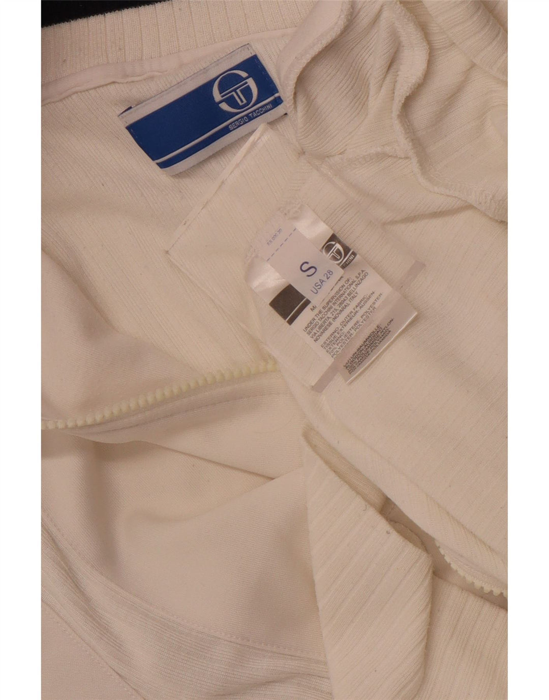Sergio Tacchini Veste de survêtement pour homme Petit Blanc Colorblock Polyester