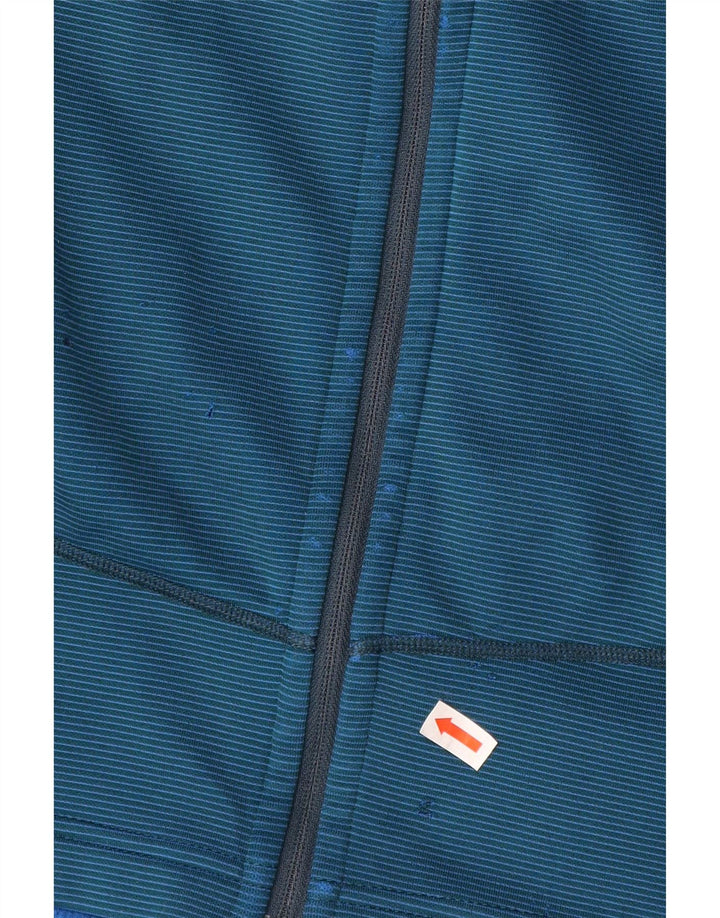 MONTANE Pull à capuche zippé pour homme XL en polyester à fines rayures bleues