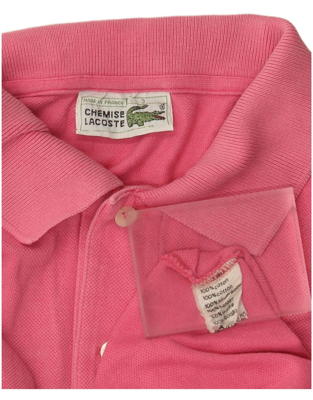 Lacoste Polo Homme Taille 3 Petit Coton Rose