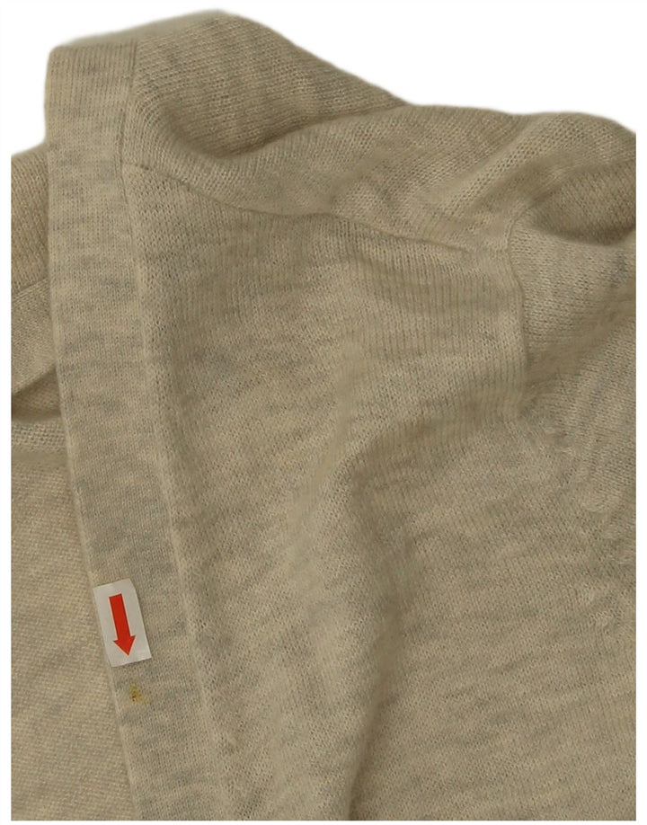 Fat Face Cardigan ouvert long pour femme en laine gris moyen UK 12