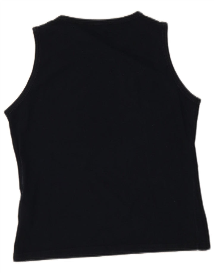 Fred Perry Débardeur court pour femme UK 12 Coton noir moyen