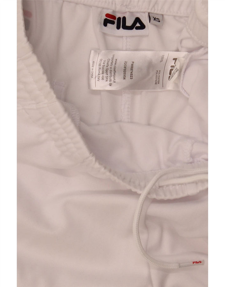 Fila Short de Sport Graphique XS Homme Blanc Polyester