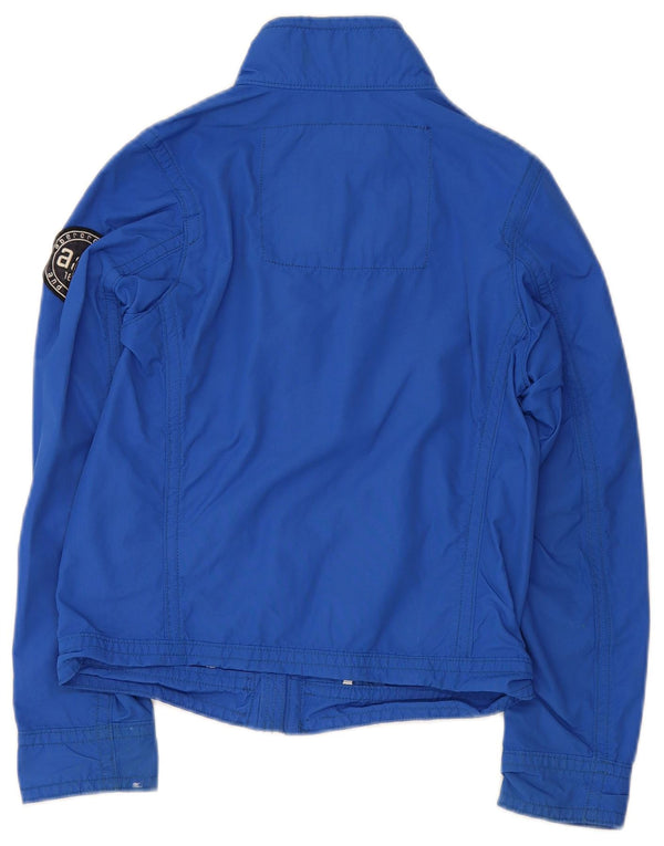 Abercrombie & Fitch Bomber Jacket Garçon 7-8 ans Grand Bleu Nylon
