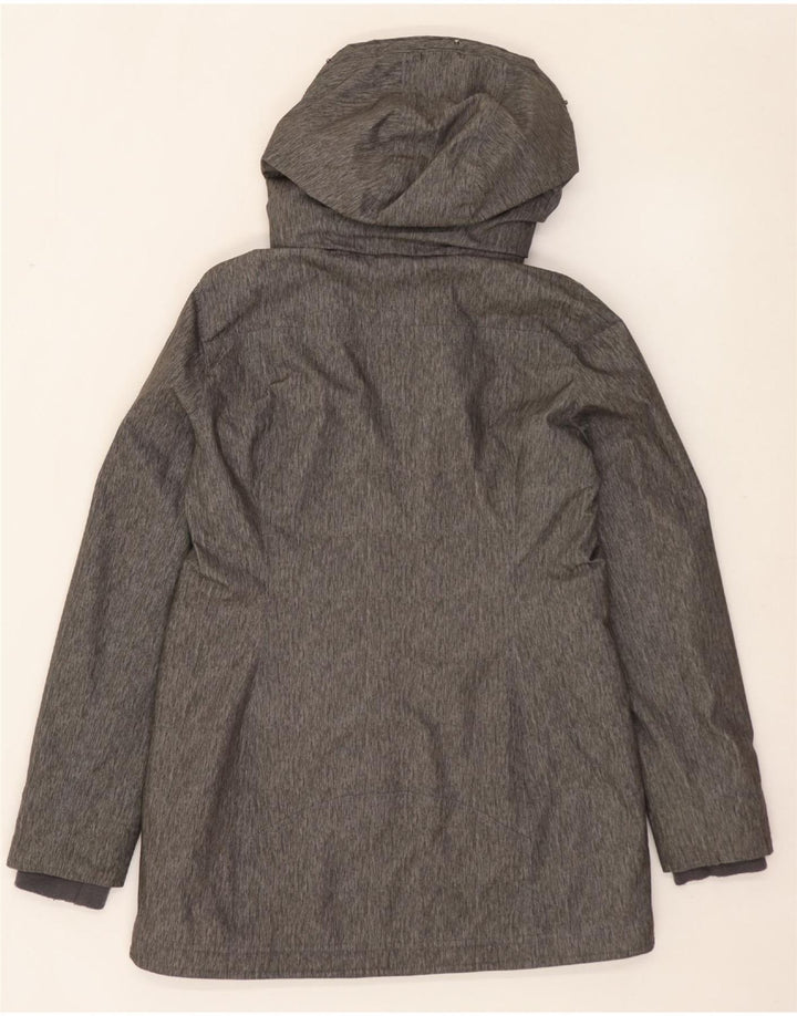 HOLLISTER Parka à capuche pour femme UK 44 Polyester moucheté gris moyen