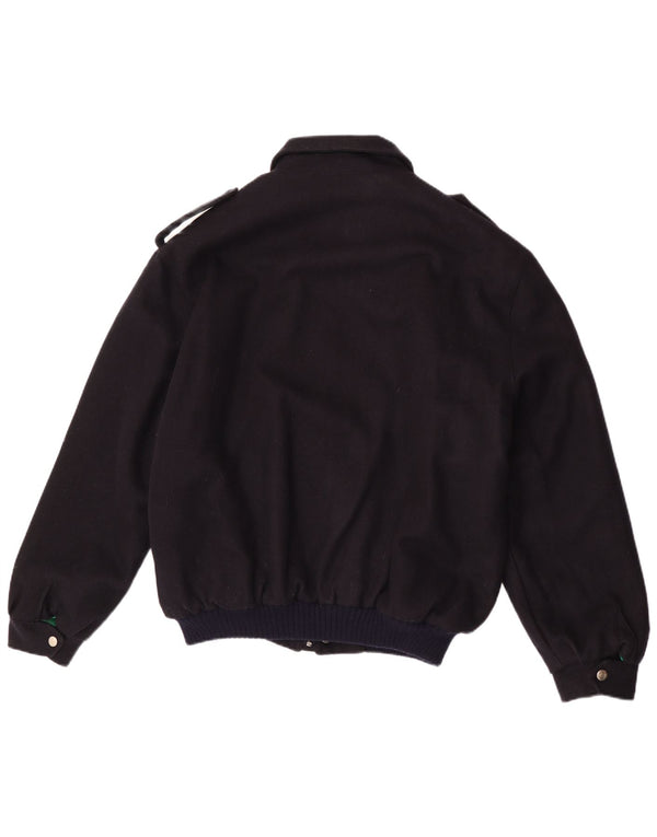 vintage Mens Military Bomber Jacket UK 40 Grand Bleu Marine