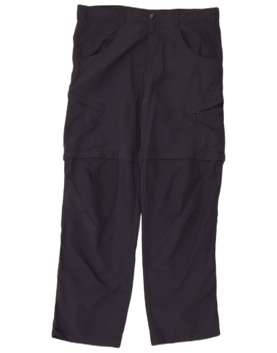 ADIDAS Mens Straight Cargo Trousers W30 L29 Navy Blue Polyamide