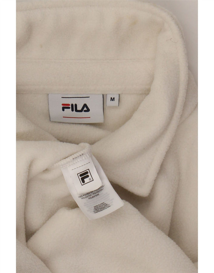 FILA Chemise Polaire Graphique Homme Blanc Moyen Polyester