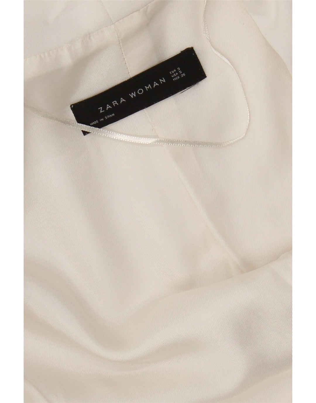 Zara Veste blazer ouverte à manches 3/4 pour femme UK 10 Small Blanc