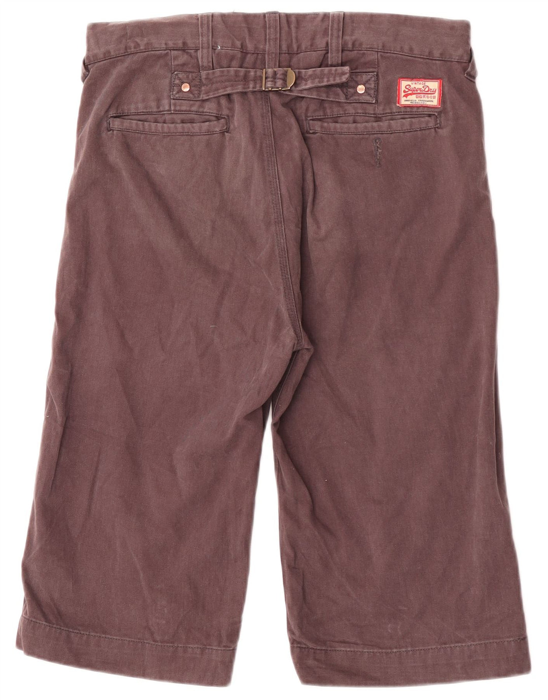 Superdry Short Chino W30 Homme Marron Moyen Coton