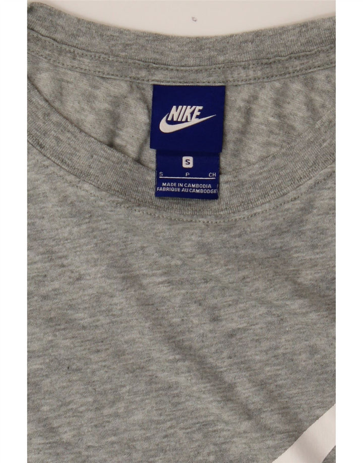 NIKE Mens Graphic T-Shirt Top Small Grey Polyester Vintage Nike and Second-Hand Nike from Messina Hembry 