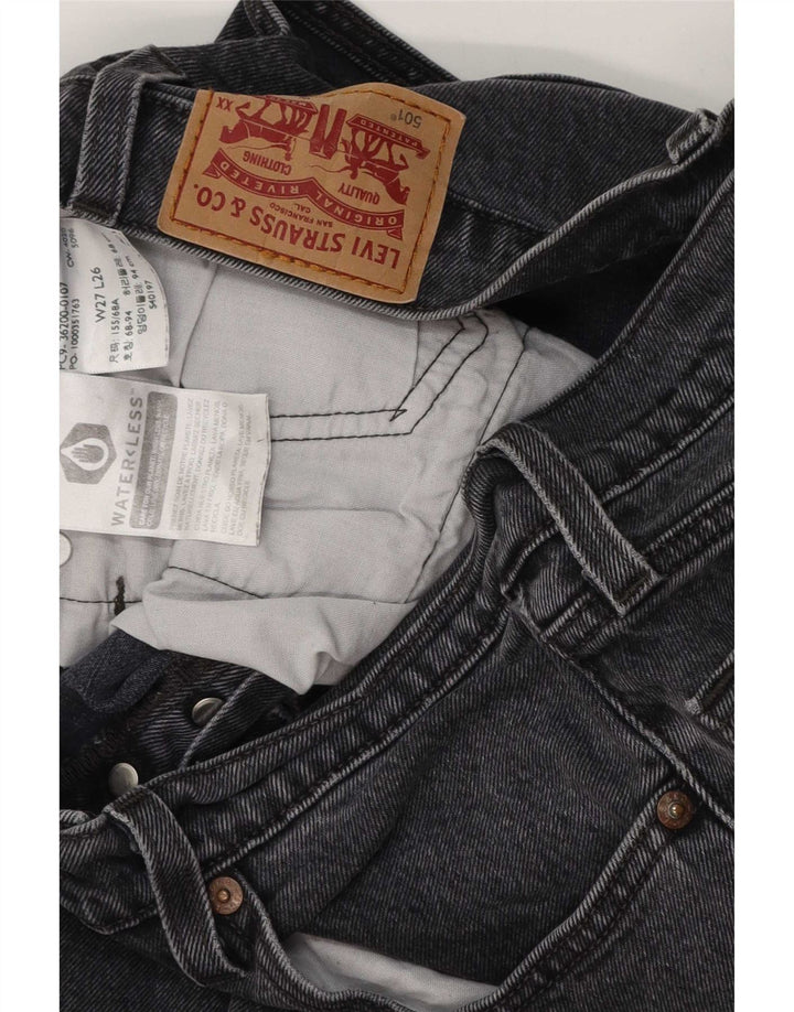 Levi's Jean 501 Crop Straight Femme W27 L26 Gris Coton