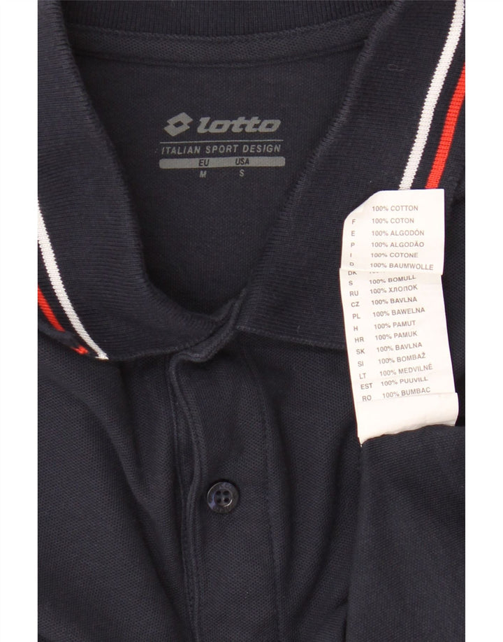 Lotto Polo Homme Bleu Marine Moyen Coton