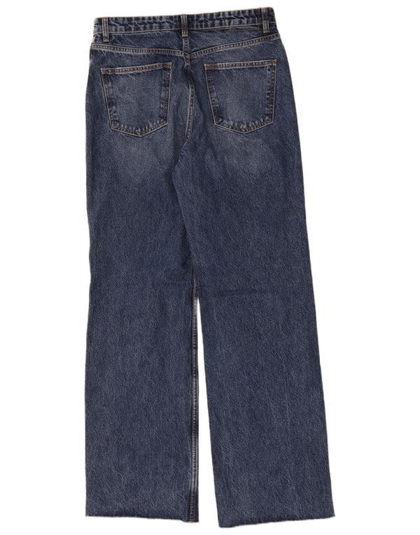 Zara Jean large pour femme EU 44 XL W34 L34 Bleu Coton