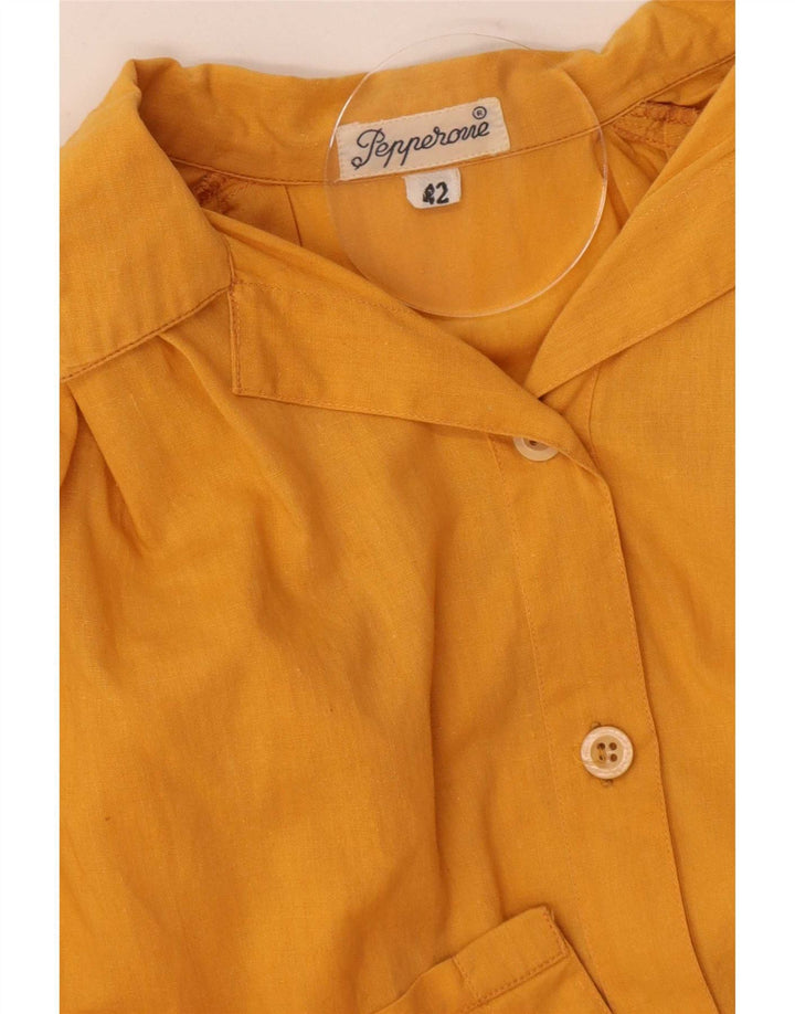Vintage Womens Oversize Bomber Jacket EU 42 Large Yellow