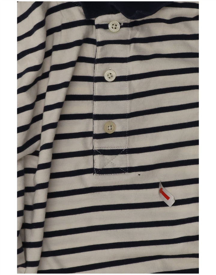 Lyle & Scott Polo Homme Large Blanc Rayé Coton